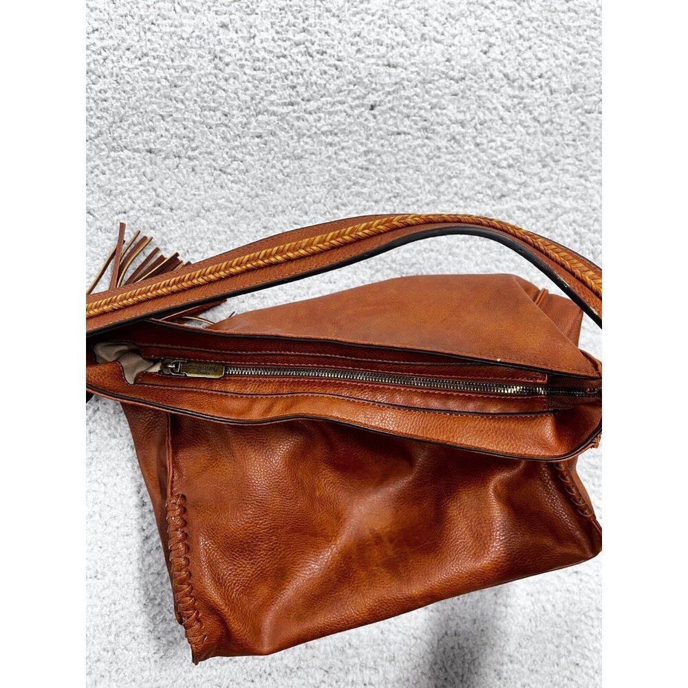 Darcy Marks London Vegan Brown Pebbled Leather Shoulder Tote Bag - Picture 12 of 16